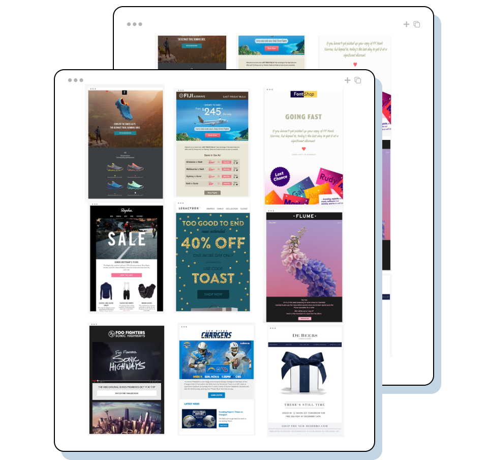 Create beautiful, responsive emails fast from hundreds of customizable templates.