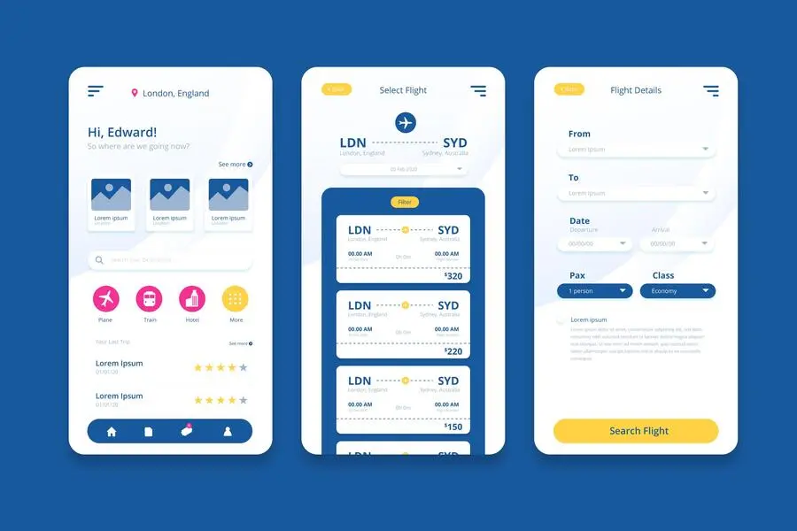 Contoh User Interface untuk Mobile Application