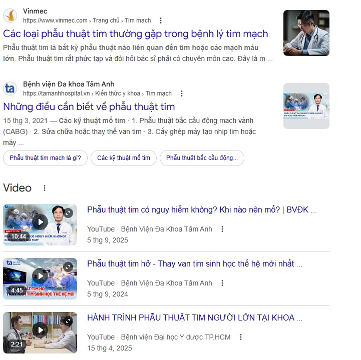Các bài blog liên quan đến phẫu thuật tim 